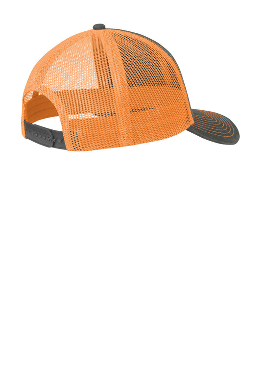 Bear Prints Snapback Trucker Cap Grey/ Orange