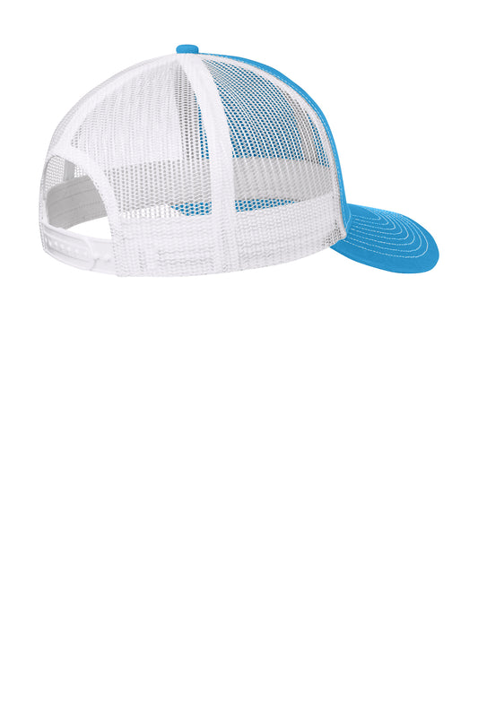 Fly Fishing Snapback Trucker Cap Carolina Blue/ White