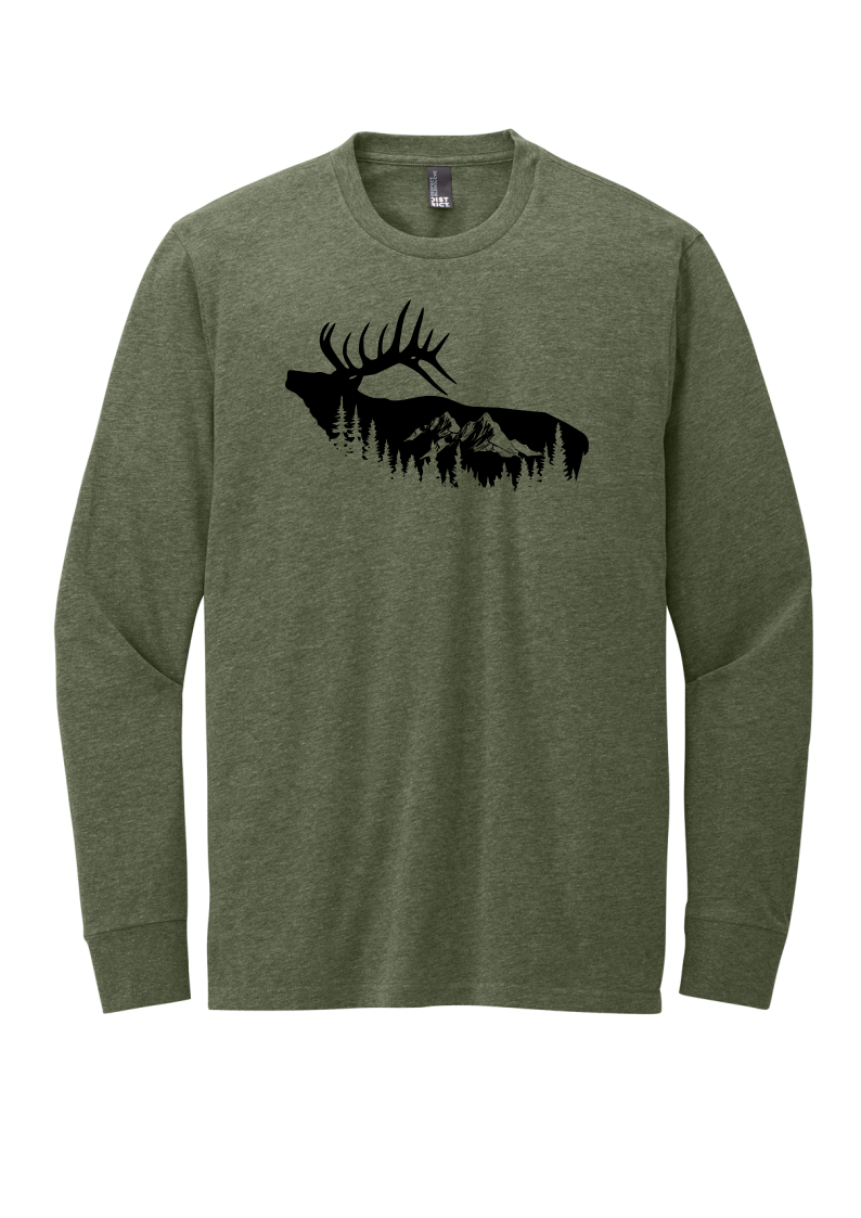 Elk Mountain long sleeve graphic T-shirt