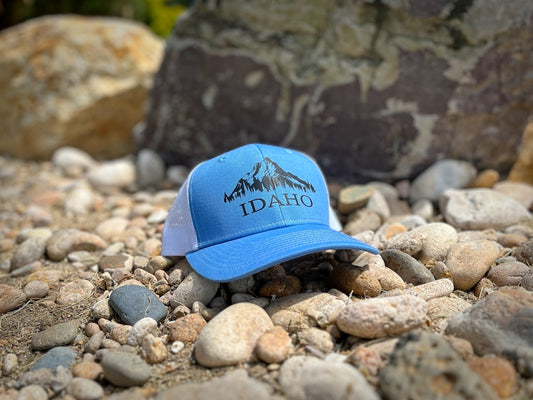 Idaho Snapback Trucker Cap Carolina Blue/ White