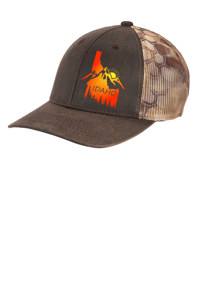 Idaho Mountain, Pigment Print Kryptek Mesh Back Cap