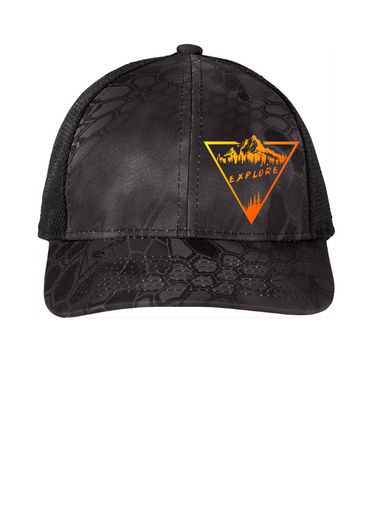 Explore, Pigment Print Mesh Back Cap