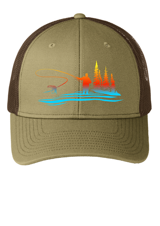 Fly Fishing Snapback Trucker Cap