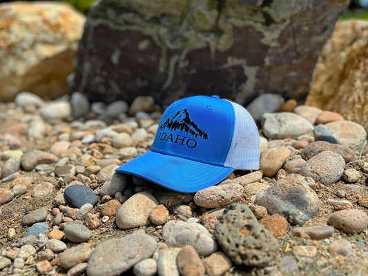 Idaho Snapback Trucker Cap Carolina Blue/ White
