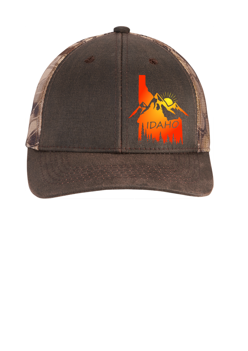 Idaho Mountain, Pigment Print Kryptek Mesh Back Cap