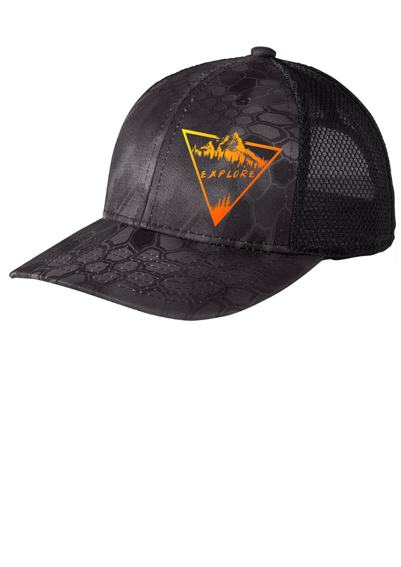 Explore, Pigment Print Mesh Back Cap