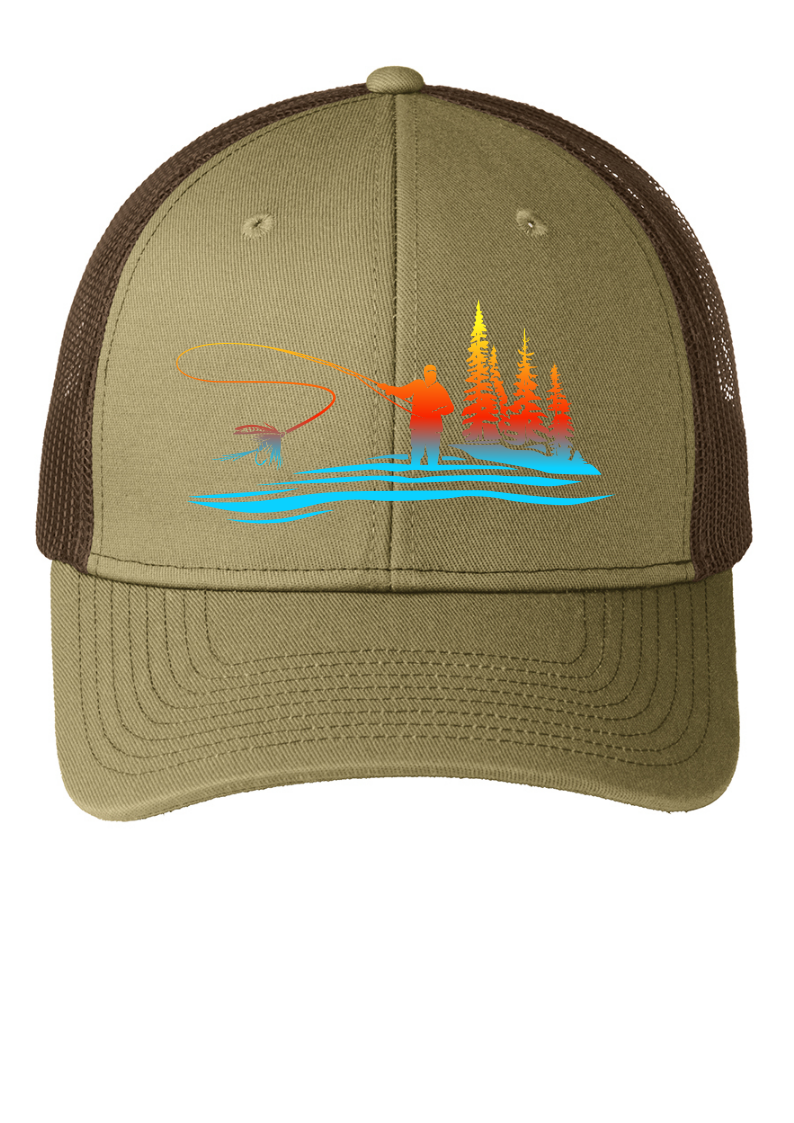 Fly Fishing Snapback Trucker Cap
