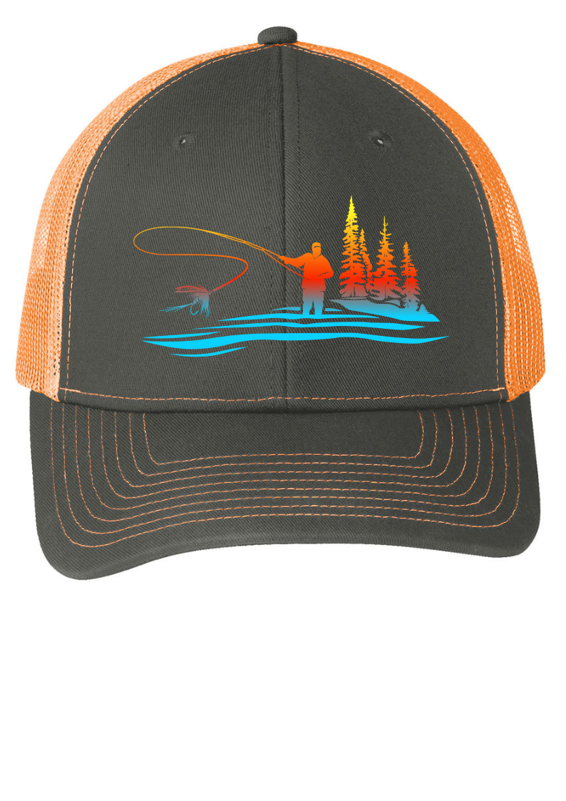 Fly Fishing Snapback Trucker Cap