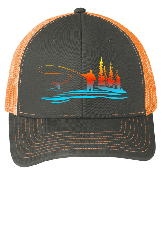 Fly Fishing Snapback Trucker Cap
